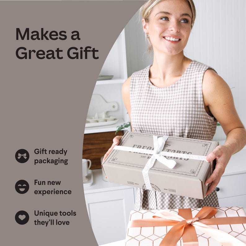 French Tart Baking Kit Unique Gift for Cooks Easy to Use Pastry Box Cake Funnel Perfect for Bakers Girlfriend High Quality Specialty Gadget