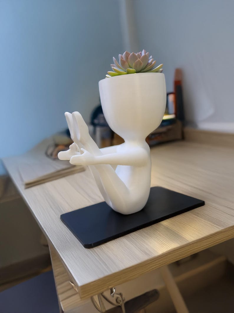 Yoga Mat Boat Pose Planter Teaser Pose Succulent Planter, Yoga Planter, Cacti Planter Desk planter office planter studio planter Yoga gift