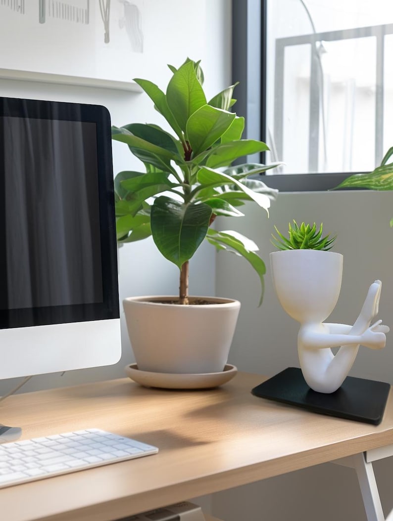Yoga Mat Boat Pose Planter Teaser Pose Succulent Planter, Yoga Planter, Cacti Planter Desk planter office planter studio planter Yoga gift