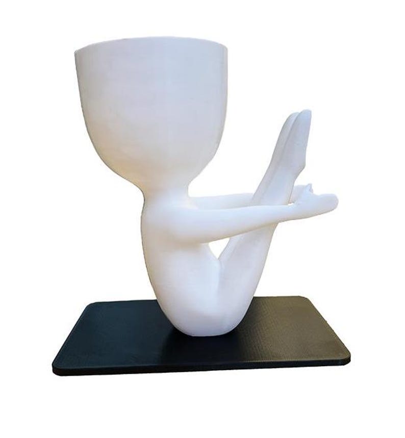 Yoga Mat Boat Pose Planter Teaser Pose Succulent Planter, Yoga Planter, Cacti Planter Desk planter office planter studio planter Yoga gift